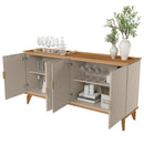 Buffet 4 Portas 2 Prateleiras Internas MDP MDF Évora Linea Brasil