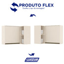 Armário Aéreo de Canto 1 Porta com Nichos em MDF Connect Henn