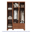 Guarda-Roupa Solteiro 3 Portas Bater 2 Gavetas Clean Serpil Roupeiro