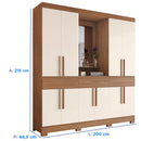Guarda-Roupa Casal 10 Portas 3 Gavetas Capela B374 Henn Roupeiro