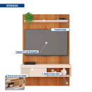 Painel para TV até 45" com Porta Deslizante Jade Caemmun
