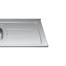 Tampo de Pia 160cm Aço Inox com Rebaixe Ghel Plus