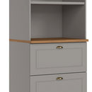 Torre Quente 2 Nichos para Forno 2 Portas 2 Gavetas MDF Americana Henn