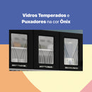 Armário Aéreo 3 Portas com Vidro Star Telasul