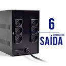 Estabilizador TS Shara Powerest 1500VA 6 Tomadas Filtro de Linha 9009