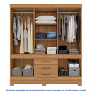 Guarda-Roupa Casal 10 Portas Bater 3 Gavetas New Murano Demóbile Roupeiro