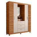 Guarda-Roupa Solteiro 4 Portas Bater 3 Gavetas Capelinha Clapton Caemmun