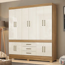 Guarda-Roupa Casal 10 Portas Bater 3 Gavetas New Murano Demóbile Roupeiro