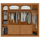 Guarda-Roupa Casal 6 Portas Bater 8 Gavetas MDF Lopas Imperatore Roupeiro