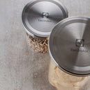 Conjunto de Potes Herméticos 4 Peças em Vidro com Tampa Inox Electrolux