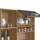 Cozinha Compacta 6 Portas 2 Gavetas MDP com Tampo Salsa Nicioli