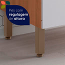 Balcão para Cooktop 1 Porta 1 Gaveta Macadamia Telasul