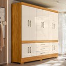 Guarda-Roupa Casal 10 Portas Bater 3 Gavetas New Murano Demóbile Roupeiro