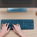 Kit Teclado e Mouse Sem fio Logitech MK235 Wireless Sensor Óptico