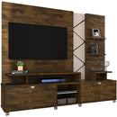 Estante Home para TV até 55" com LED Cross Lukaliam Rodízios Cromados