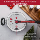 Panela de Pressão Clock Alumínio 3L Original com Fechamento Interno