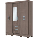 Guarda-Roupa Casal 6 Portas Bater 3 Gavetas B23 Briz Roupeiro