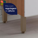 Balcão com Tampo 1 Gaveta 80cm Macadamia Telasul