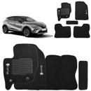 Jogo de Tapete Carpete Captur 2017 a 2024 Preto Fixação Original