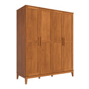 Guarda-Roupa 4 Portas e 2 Gavetas - Madeira Maciça