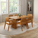 Mesa Madeira Maciça 6 Lugares  Rose - 160 x 90 cm